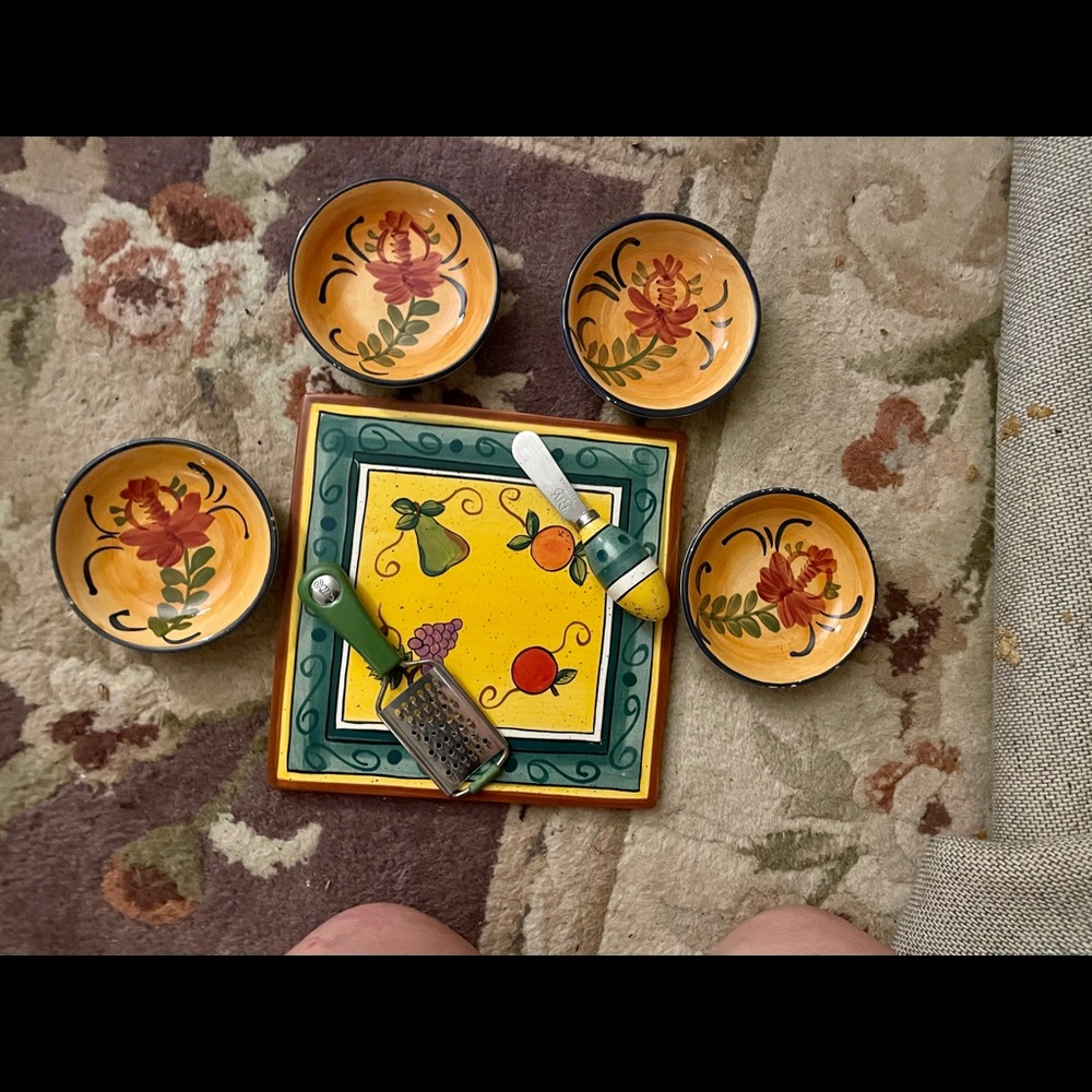 Variety of serving items